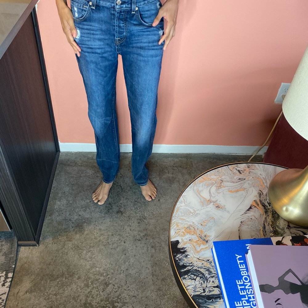 Denim boot cut jeans